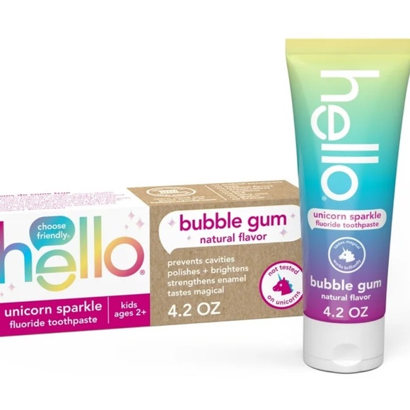 New: Hello Unicorn Sparkle Toothpaste 3 Pack bubble gum (4.2) - Picture 3 of 3
